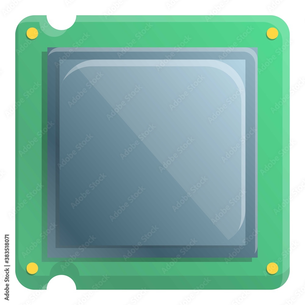 Poster artificial processor icon. cartoon of artificial processor vector icon for web design isolated on wh