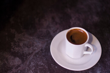 Turkish Coffee on wooden table
