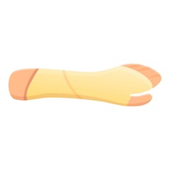 Hand gypsum bandage icon. Cartoon of hand gypsum bandage vector icon for web design isolated on white background