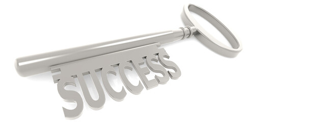 Key to success concept isolated