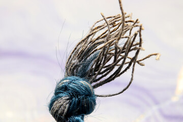 close-up of a blue rope