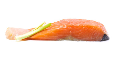 salmon  isolated on white background