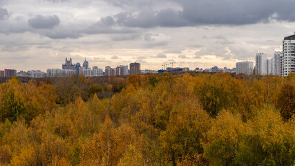 Fototapeta na wymiar Autumn Moscow Landscape