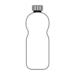 plastic bottle water liquid isolated design white background