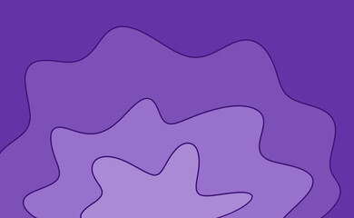 abstraction curved stripes with a contour shades of purple