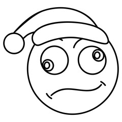 Confused Santa Emoji 