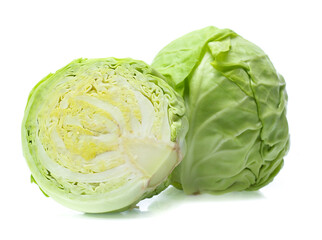 Fototapeta premium green cabbage on white background