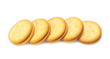 Sandwich biscuits cracker isolated on white background