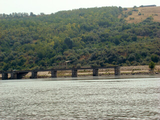 Unfinished, abandoned constructions, in process of degradation along the Danube River