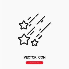 falling star icon vector sign symbol