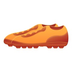 Athlete football boots icon. Cartoon of athlete football boots vector icon for web design isolated on white background