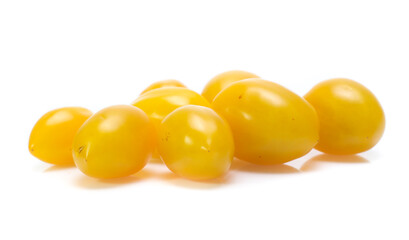 cherry tomatoes on white background