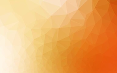 Light Yellow, Orange vector abstract mosaic backdrop.