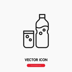 mineral water icon vector sign symbol