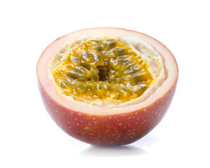 Passion fruit leaves isolated on white background