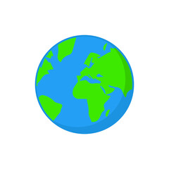 Planet Earth icon colorful Vector. Flat design vector illustration for web. World simple symbol