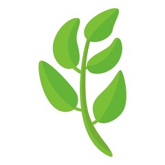 Summer party tree branch icon. Cartoon of summer party tree branch vector icon for web design isolated on white background