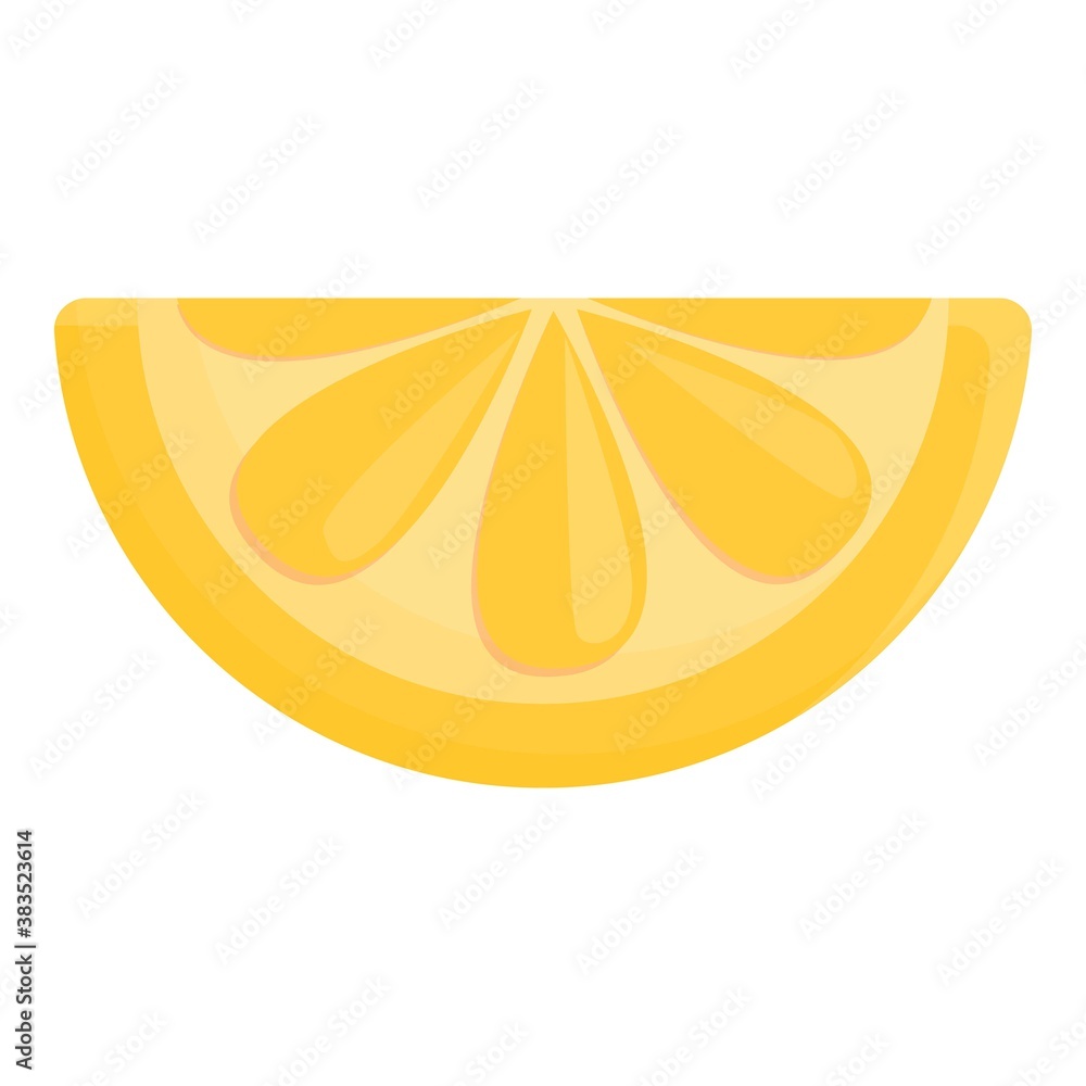Poster summer party lemon slice icon. cartoon of summer party lemon slice vector icon for web design isolat