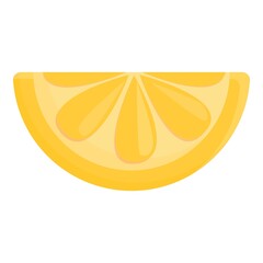 Summer party lemon slice icon. Cartoon of summer party lemon slice vector icon for web design isolated on white background