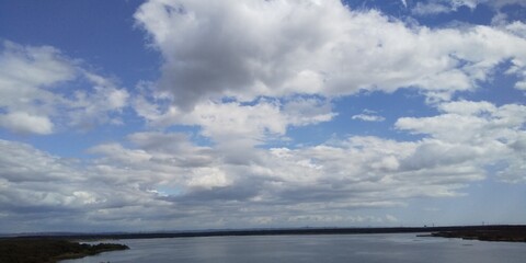 clouds over the river