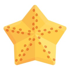 Summer party sea star icon. Cartoon of summer party sea star vector icon for web design isolated on white background