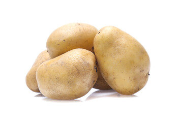 potatoes isolated on white background