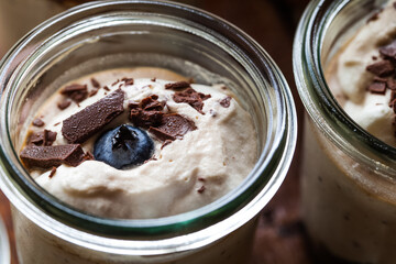 Westfälische Herrencreme, Cremedessert mit Rum und Schokolade