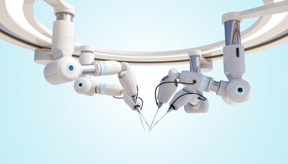 Futuristic surgical robot. Research in the medical surgical field