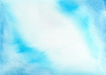 Hand painted soft watercolor background. Creative textured surface of brush strokes. Bright texture for cards, banner, poster, print, web, scrapbook paper design