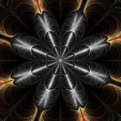 3d effect - abstract octagonal star shape graphic 