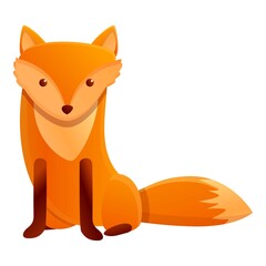 Autumn party forest fox icon. Cartoon of autumn party forest fox vector icon for web design isolated on white background