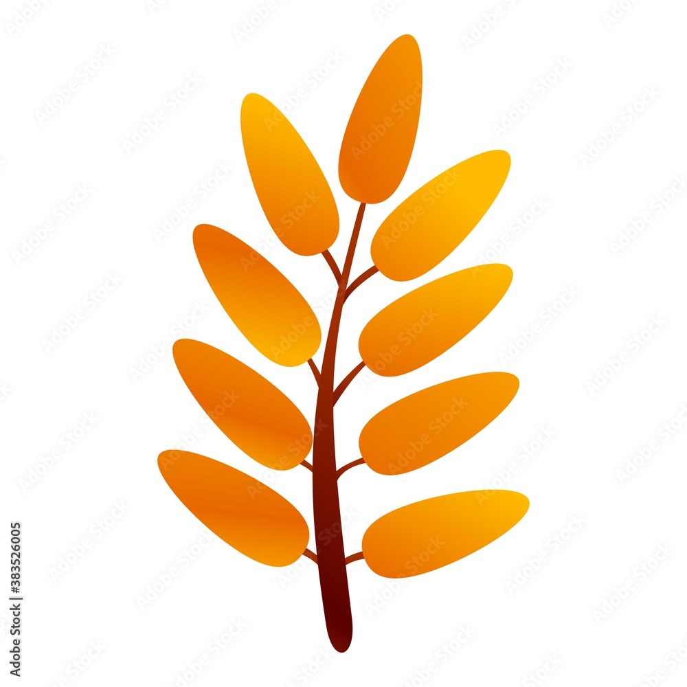 Poster leaf tree forest icon. cartoon of leaf tree forest vector icon for web design isolated on white back