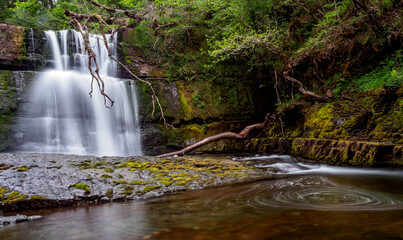 Waterfall on Afon Hepste, South Wales