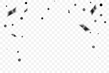 Fototapeta premium Black Confetti. Celebration Event & Birthday. Halloween Party Background. Vector Illustration