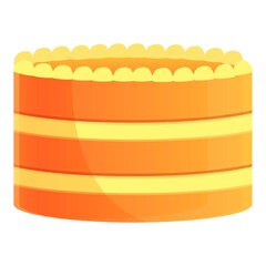 Home cream cake icon. Cartoon of home cream cake vector icon for web design isolated on white background
