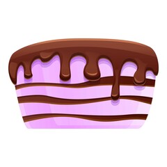 Exotic cream cake icon. Cartoon of exotic cream cake vector icon for web design isolated on white background