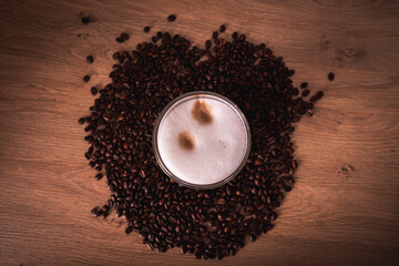 Coffee Beans with its product 