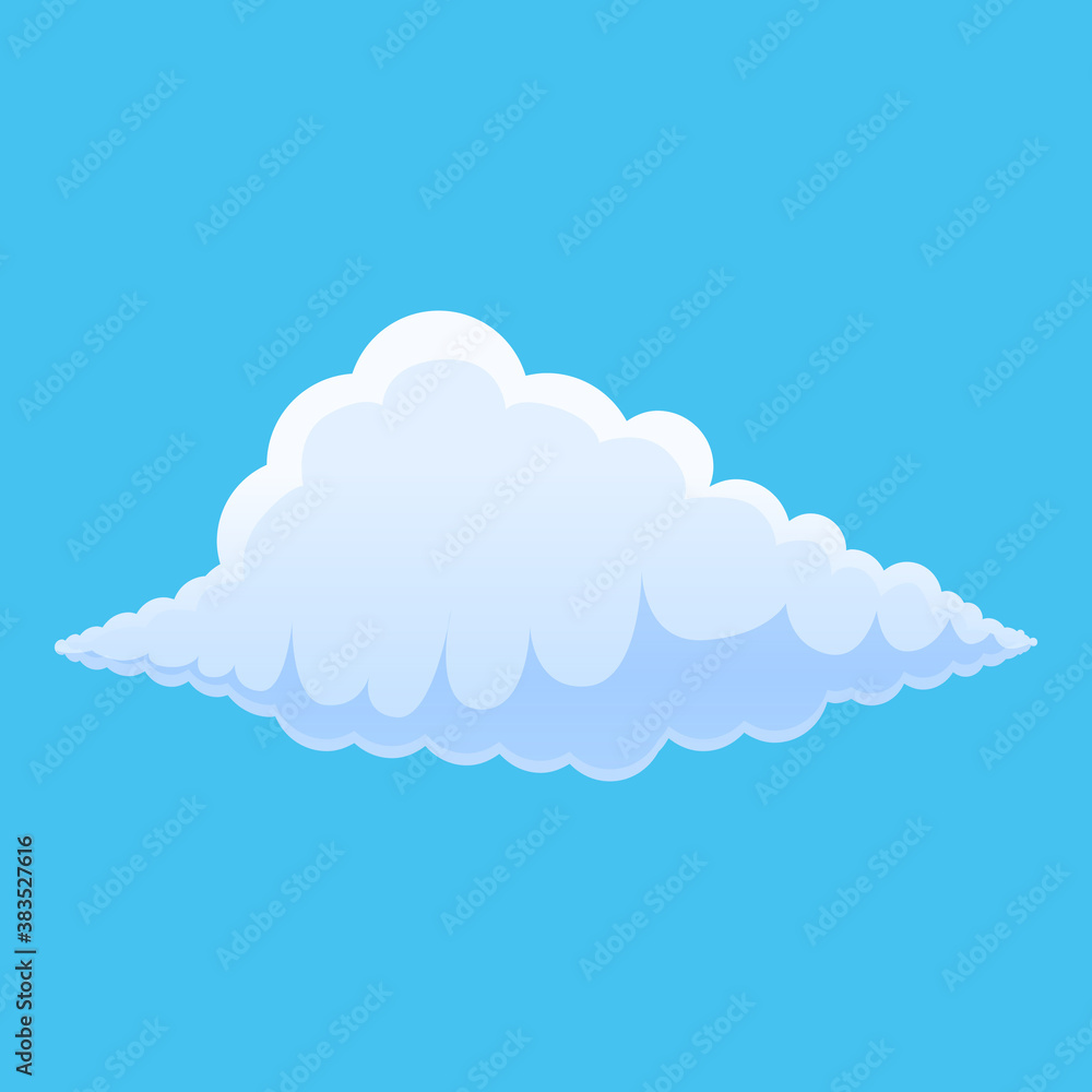 Aufkleber shape cloud icon. cartoon of shape cloud vector icon for web design isolated on white background