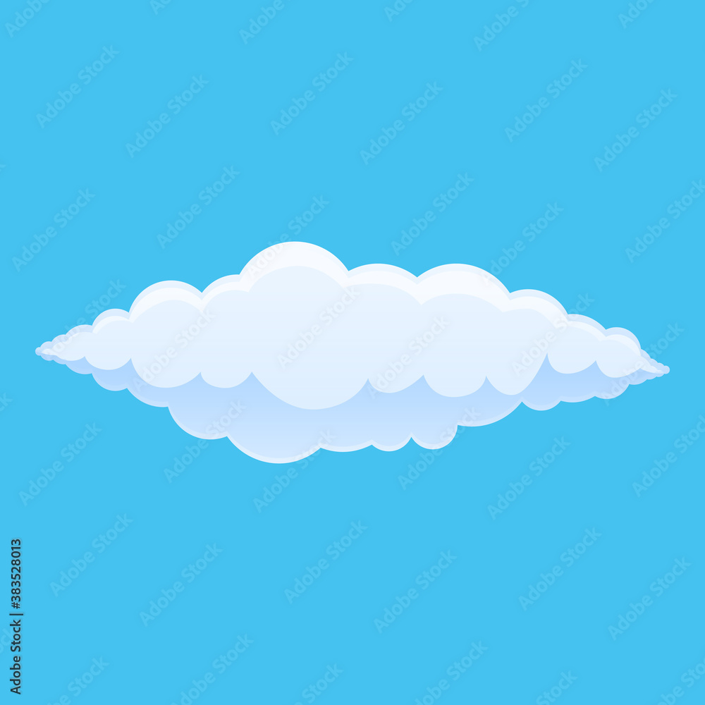 Poster spring cloud icon. cartoon of spring cloud vector icon for web design isolated on white background