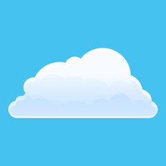 Sky summer cloud icon. Cartoon of sky summer cloud vector icon for web design isolated on white background