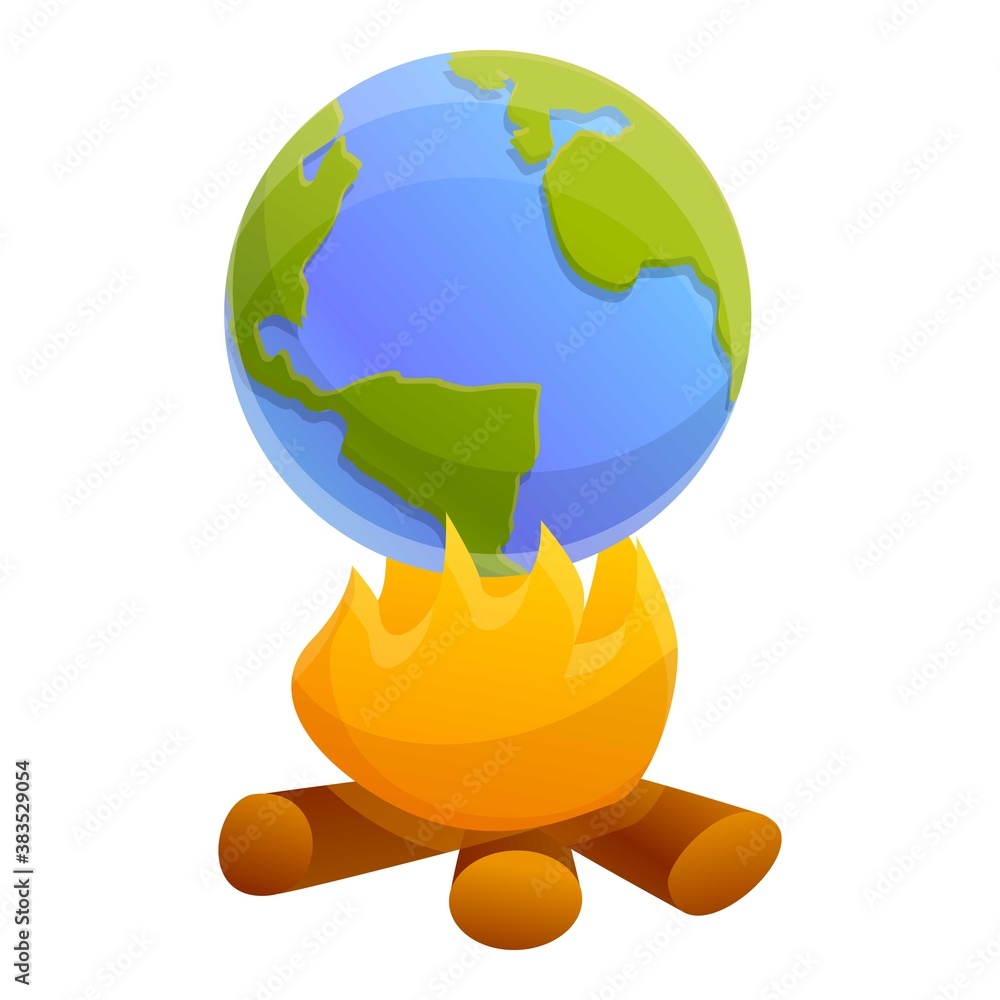 Poster global warming icon. cartoon of global warming vector icon for web design isolated on white backgrou