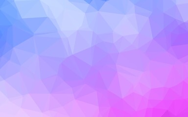 Light Pink, Blue vector shining triangular background.