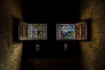 window in the old wall