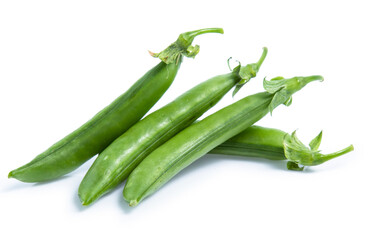 green Pea vegetable isolated on white background