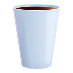 Coffee mug icon. Cartoon of coffee mug vector icon for web design isolated on white background