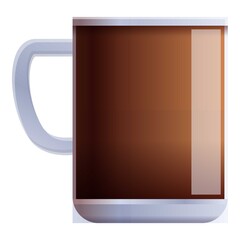 New coffee mug icon. Cartoon of new coffee mug vector icon for web design isolated on white background