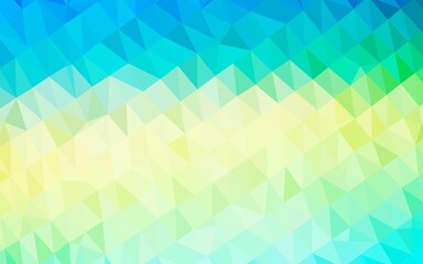 Light Blue, Yellow vector abstract polygonal layout.