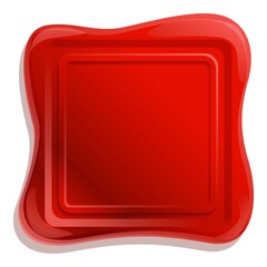 Royal wax seal icon. Cartoon of royal wax seal vector icon for web design isolated on white background