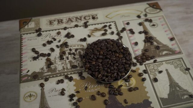 coffee beans circular panning
