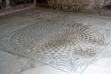 archaeological area, remains of the city buried by the eruption of ashes and rocks of Vesuvius in...